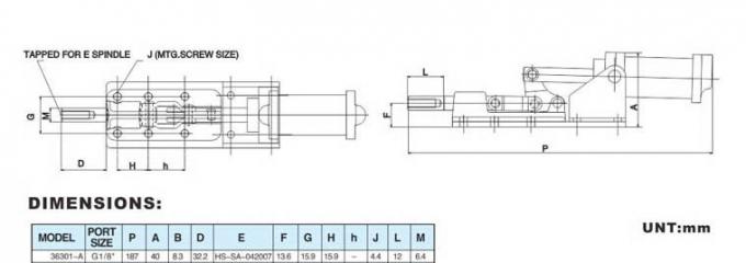 пневматическая шарнирнорычажная сдерживающая сила 45кгс струбцины 36301А для линии автоматического производства